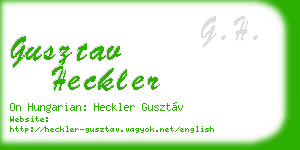 gusztav heckler business card